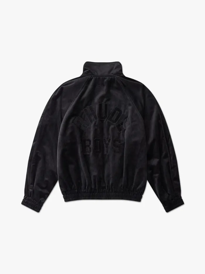 Men Rhude Outerwear VELVET TRACK JACKET Black