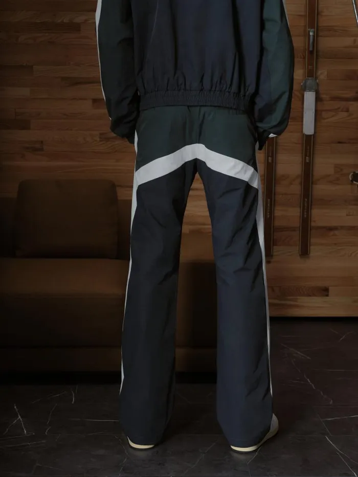 Men Rhude Pants MOTORSPORT TRACK PANT Blackwhite