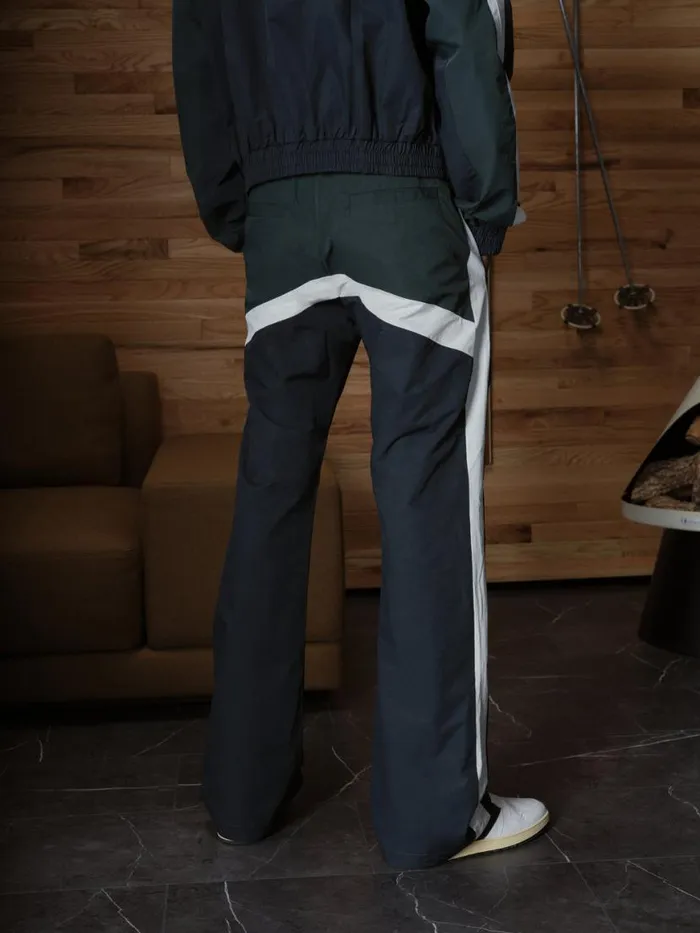 Men Rhude Pants MOTORSPORT TRACK PANT Blackwhite