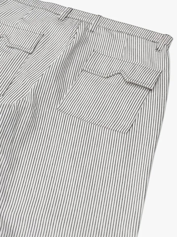 Men Rhude Pants STRIPED FRONT POCKET PANT Whiteblack
