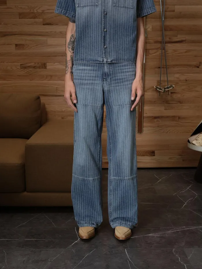 Men Rhude Pants WABASH DENIM REZA DOUBLE KNEE Indigo
