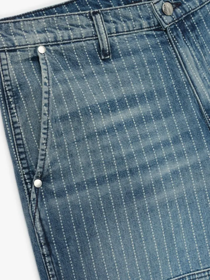 Men Rhude Pants WABASH DENIM REZA DOUBLE KNEE Indigo