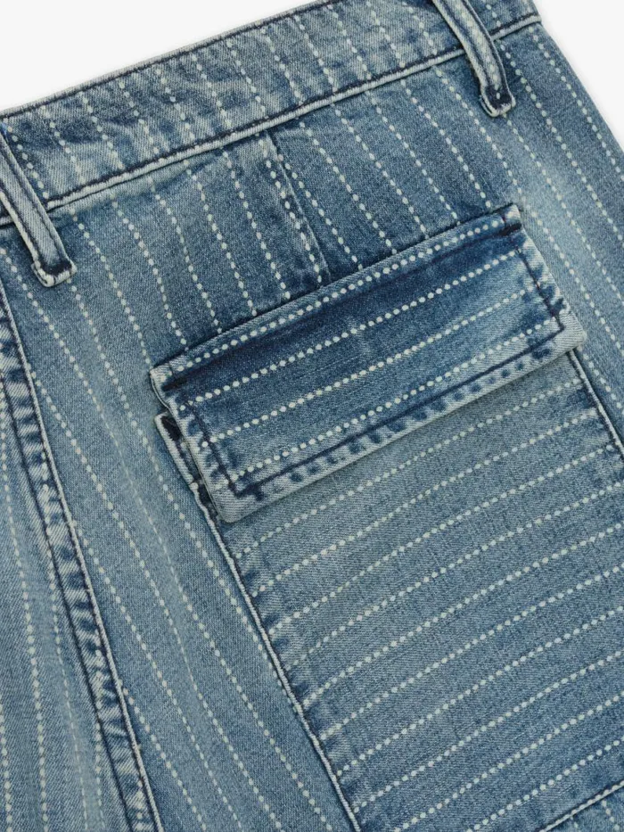 Men Rhude Pants WABASH DENIM REZA DOUBLE KNEE Indigo