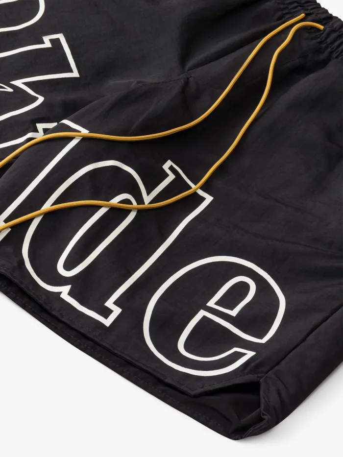 Men Rhude Shorts RH LOGO SHORTS Blackwhite