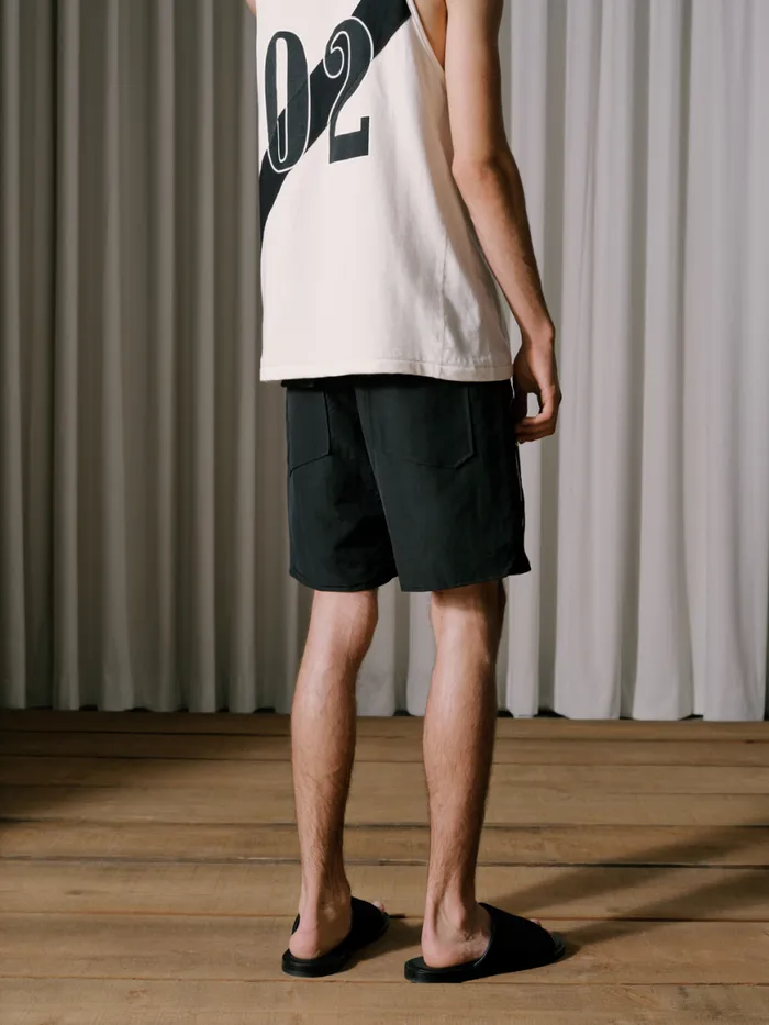 Men Rhude Shorts RH LOGO SHORTS Blackwhite