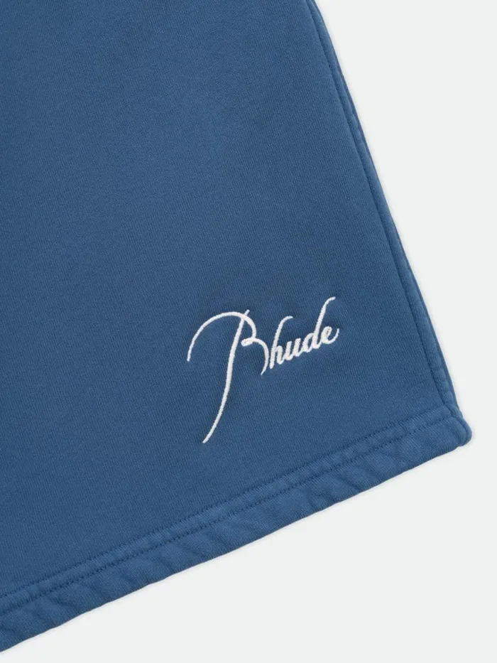 Men Rhude Shorts SWEAT SHORTS Vtg Midnight Blue