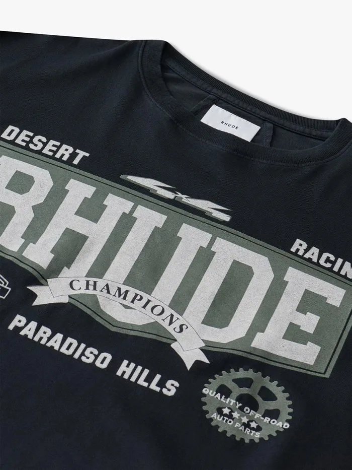 Men Rhude Tees 4X4 LS TEE Vtg Black