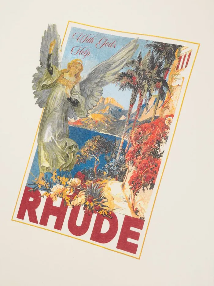 Men Rhude Tees ANGEL TEE Vtg White Men Rhude Tees ANGEL TEE Vtg White