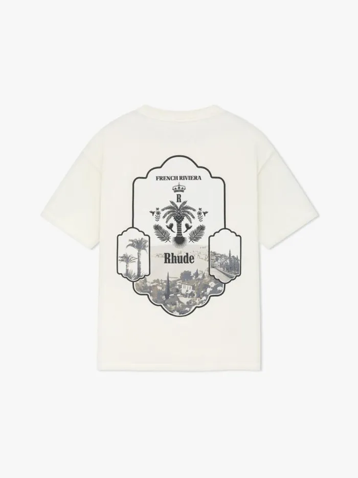 Men Rhude Tees AZUR MIRROR TEE Vtg White Men Rhude Tees AZUR MIRROR TEE Vtg White