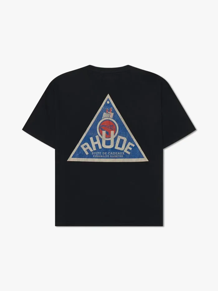 Men Rhude Tees CADEUX SUNDRY TEE Vtg Black