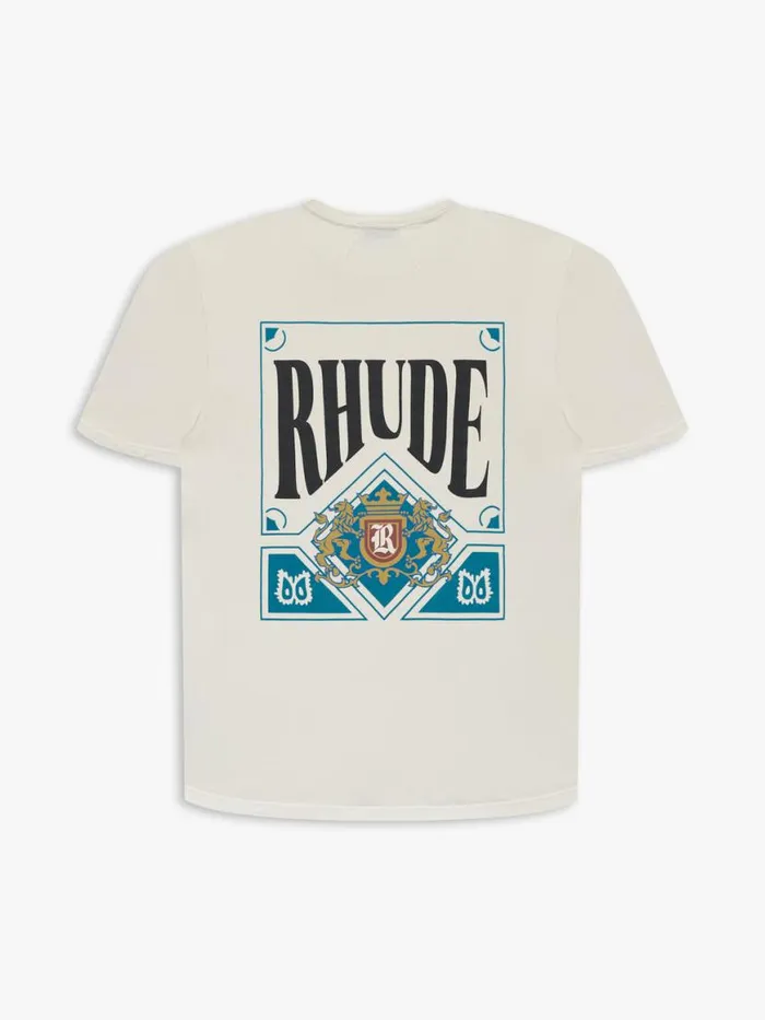 Men Rhude Tees CARD TEE Vtg White Men Rhude Tees CARD TEE Vtg White