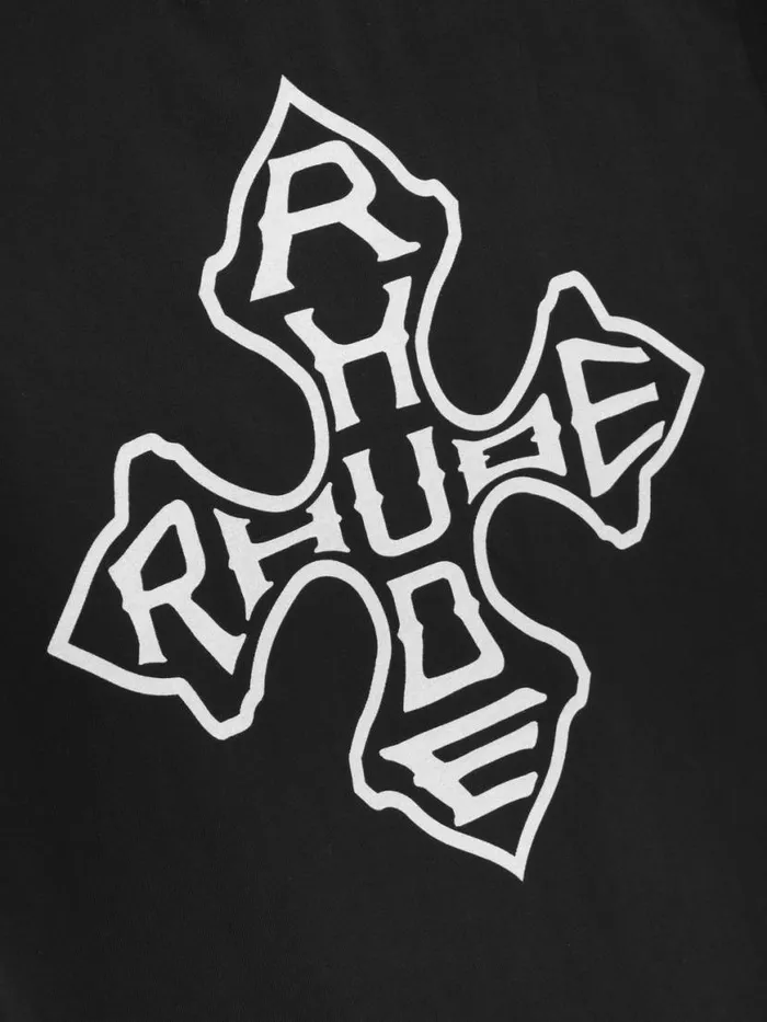Men Rhude Tees CROSS TEE Vtg Black