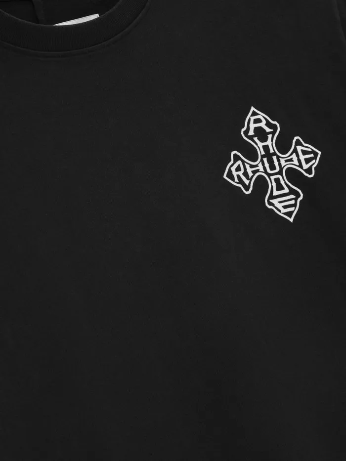 Men Rhude Tees CROSS TEE Vtg Black