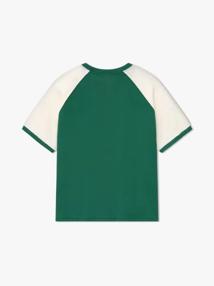 Men Rhude Tees OIL CORP RAGLAN TEE Vtg Green Vtg Offwhite