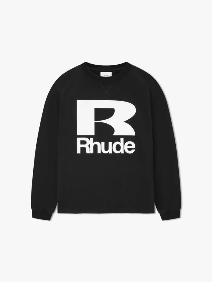 Men Rhude Tees PETROL LS TEE Black