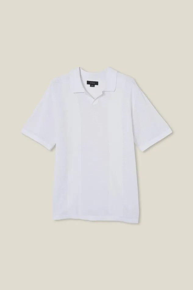 Men Shirts and Polos Cotton On Resort Short Sleeve Polo White