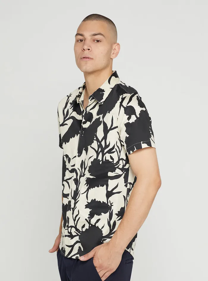 Men Shirts GUESS White Shadow Floral Print Shirt