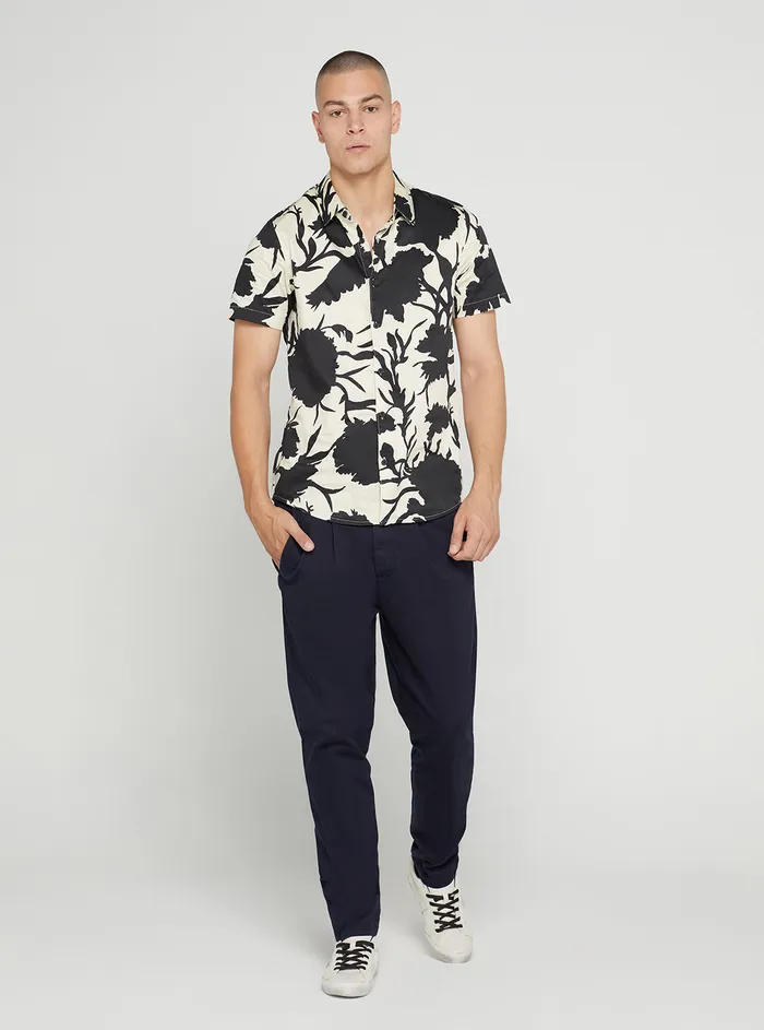 Men Shirts GUESS White Shadow Floral Print Shirt Men Shirts GUESS White Shadow Floral Print Shirt