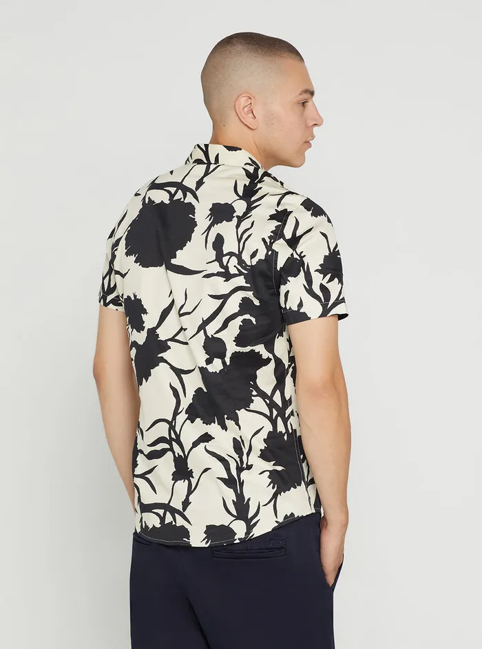 Men Shirts GUESS White Shadow Floral Print Shirt Men Shirts GUESS White Shadow Floral Print Shirt