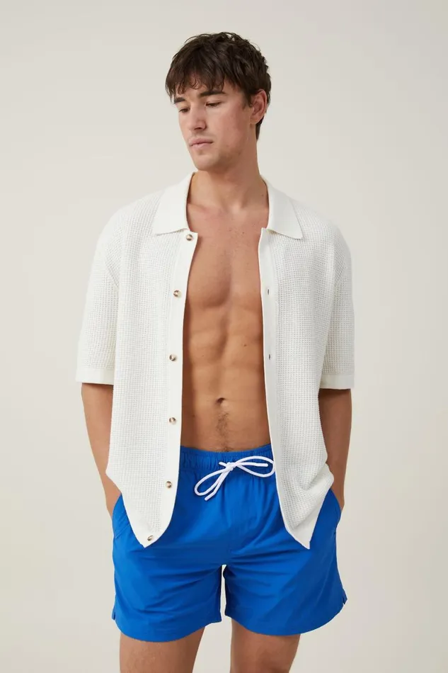 Men Shorts Cotton On Stretch Swim Short Pacific Blue