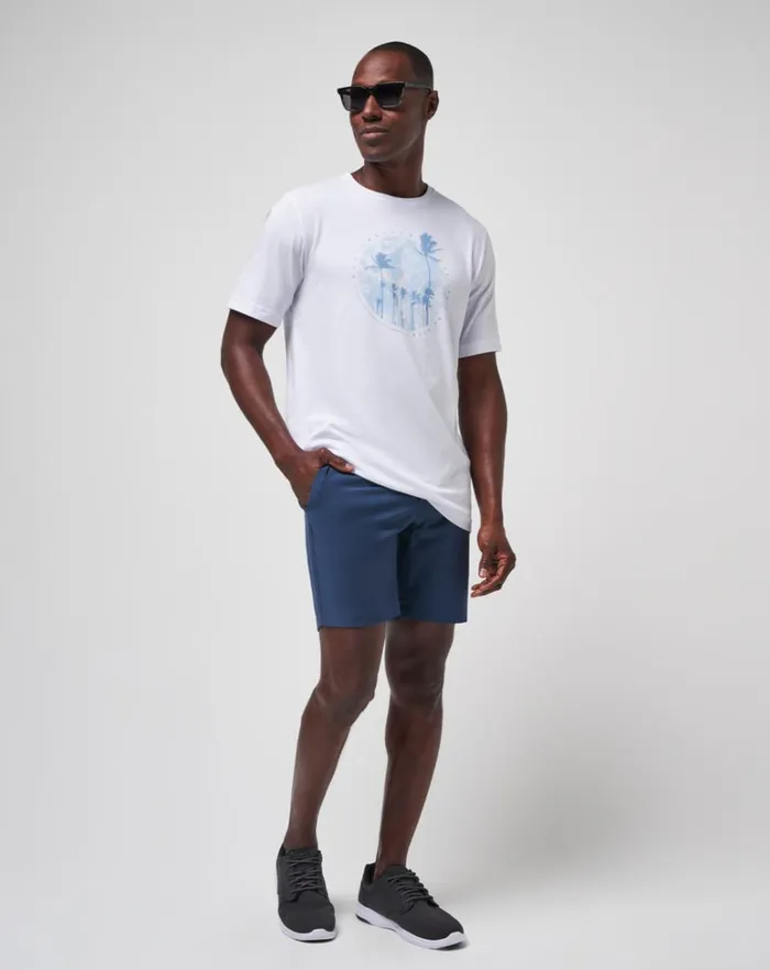 Men Shorts TravisMathew TECH CHINO SHORT 8IN Dress Blues