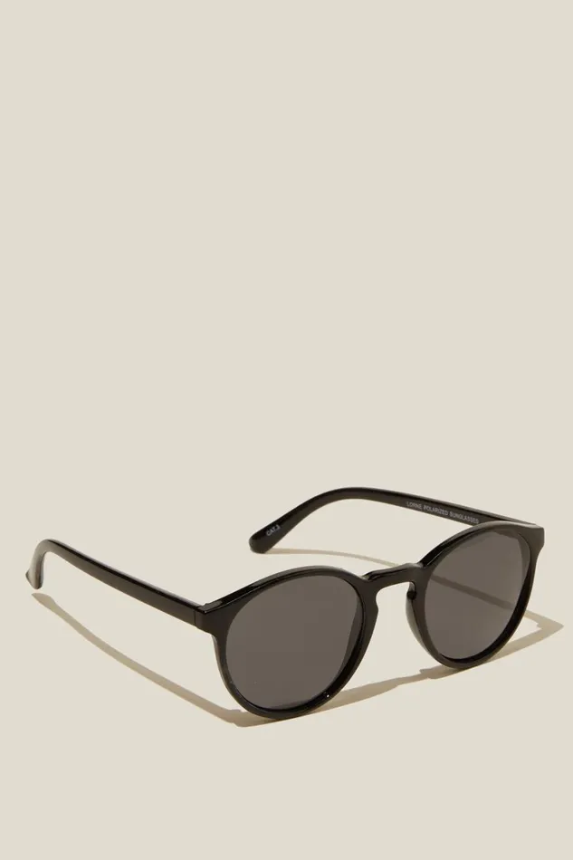 Men Sunglasses Cotton On Lorne Polarized Sunglasses Black Glosssmoke