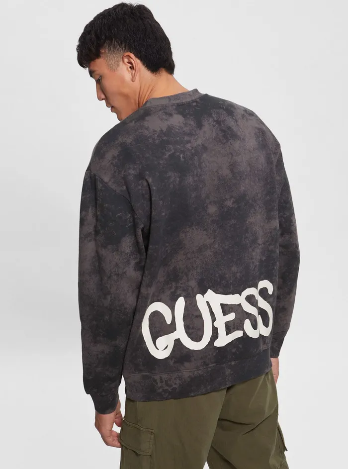 Men Sweaters and Knits GUESS Black Multi Leon Queen Jumper Men Sweaters and Knits GUESS Black Multi Leon Queen Jumper