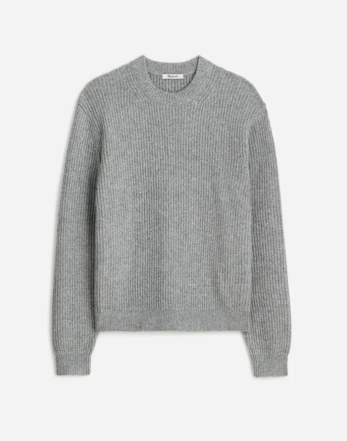 Men Sweaters Madewell The Wyckoff Sweater Grey Marl