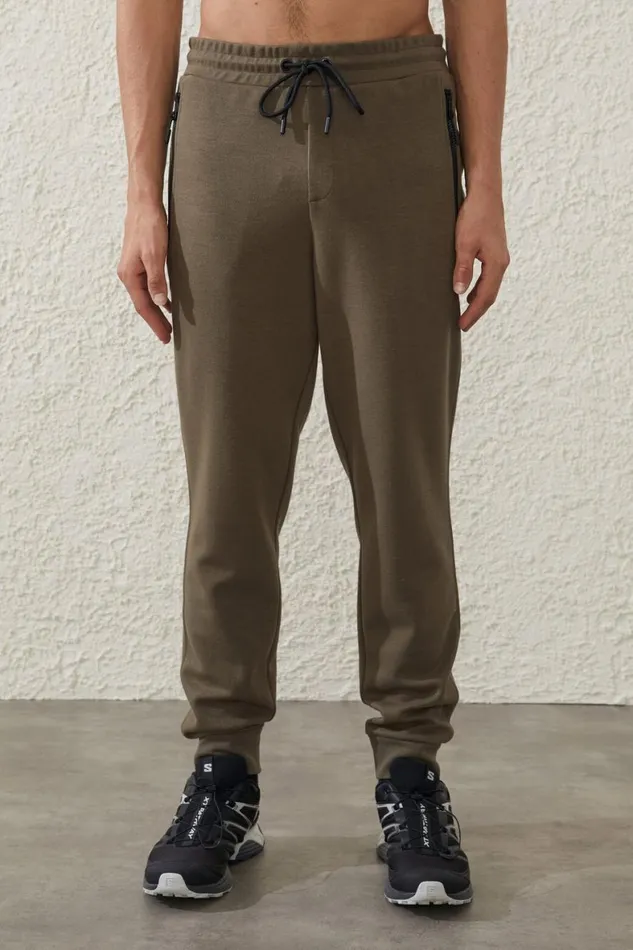 Men Sweats and Hoodies Cotton On Active Track Pant Military