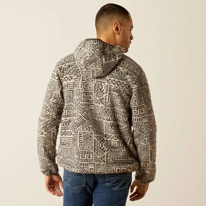 Men Sweatshirts and Hoodies Ariat Polar Bear Fleece Hoodie Light Brindle