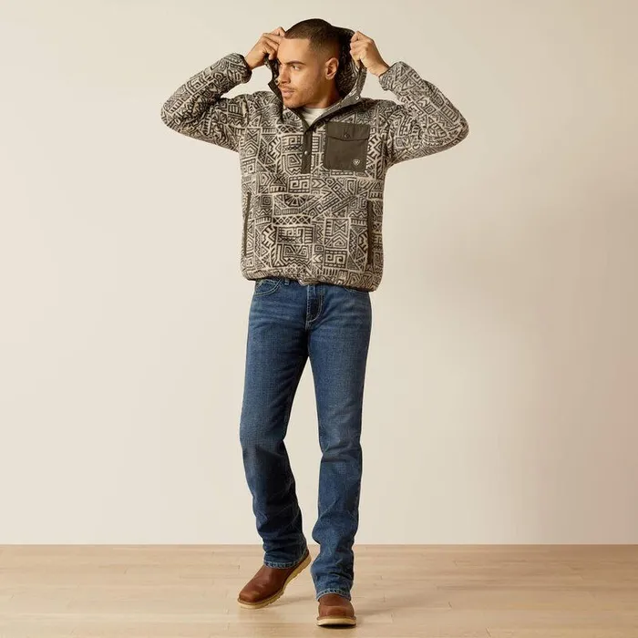 Men Sweatshirts and Hoodies Ariat Polar Bear Fleece Hoodie Light Brindle