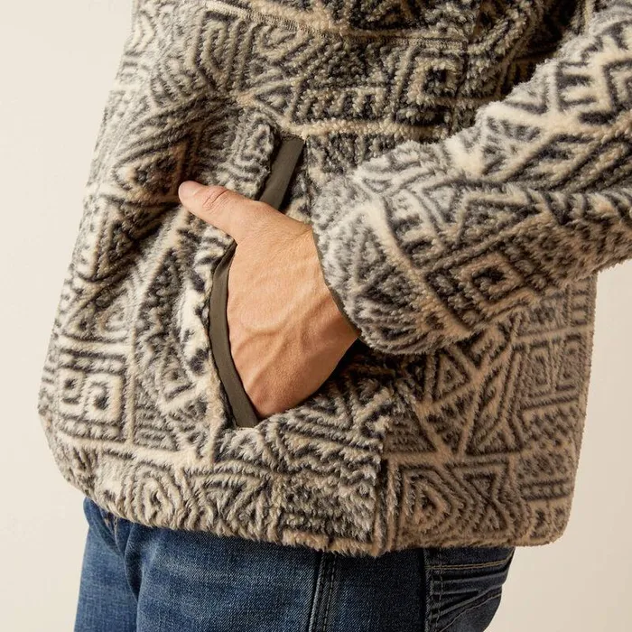 Men Sweatshirts and Hoodies Ariat Polar Bear Fleece Hoodie Light Brindle