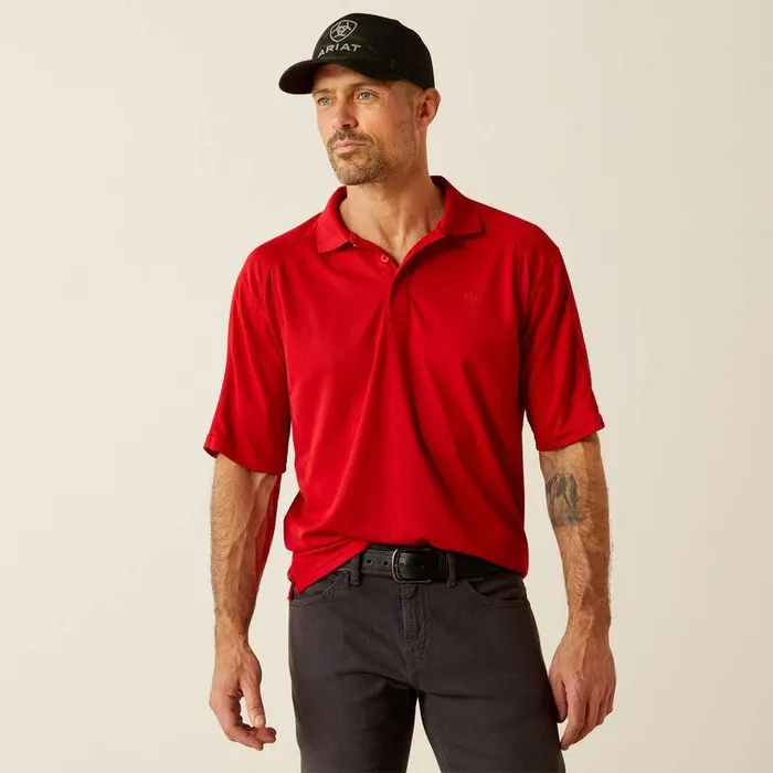 Men TShirts and Polos Ariat AC Polo Haute Red