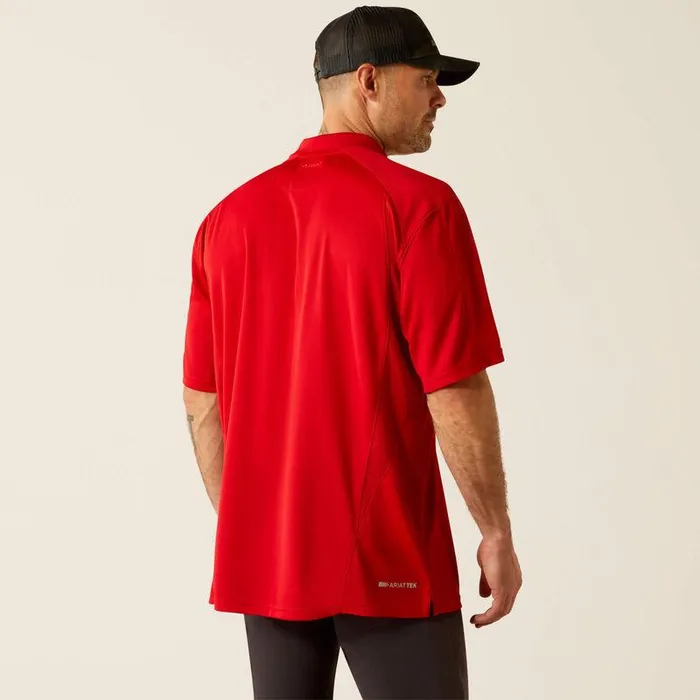 Men TShirts and Polos Ariat AC Polo Haute Red