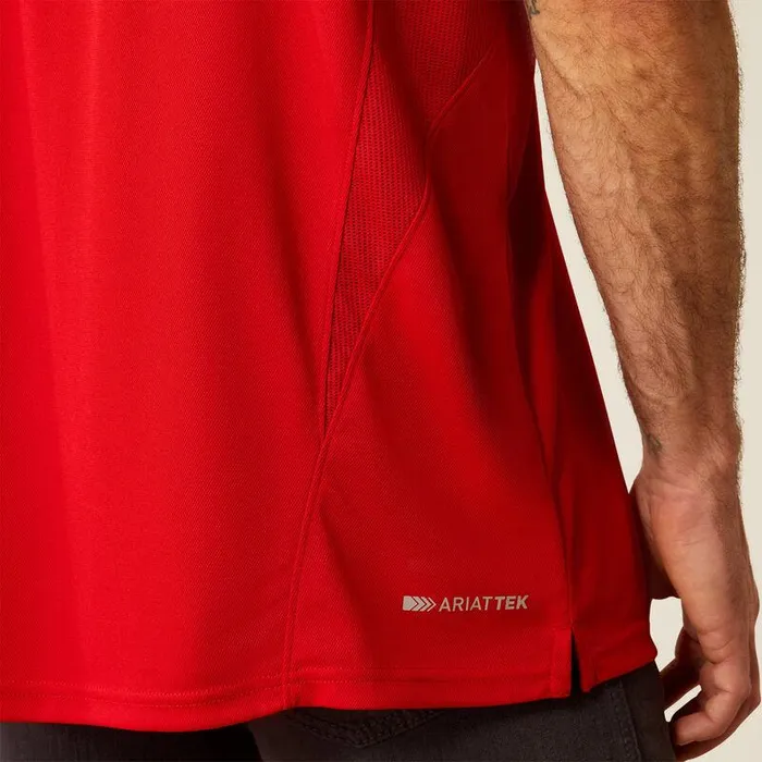 Men TShirts and Polos Ariat AC Polo Haute Red