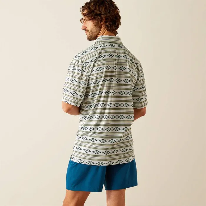 Men TShirts and Polos Ariat All Over Print Polo White Serape Men TShirts and Polos Ariat All Over Print Polo White Serape