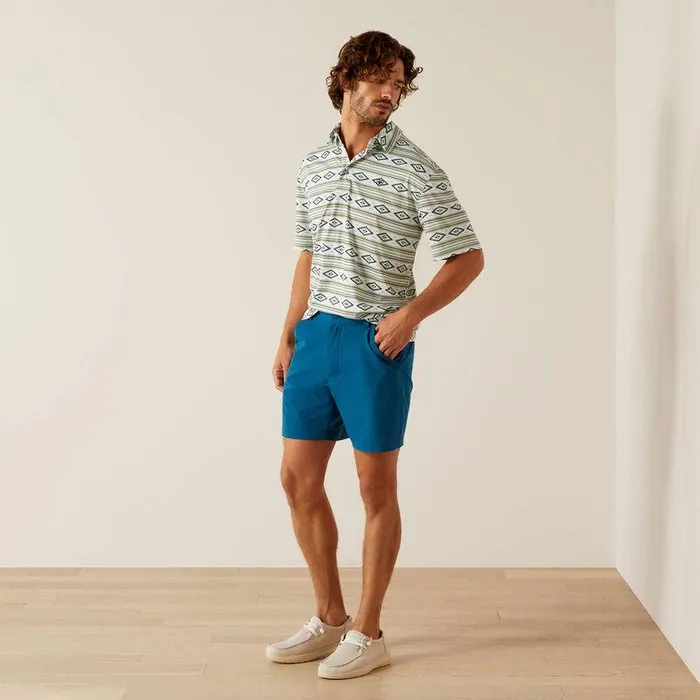 Men TShirts and Polos Ariat All Over Print Polo White Serape Men TShirts and Polos Ariat All Over Print Polo White Serape