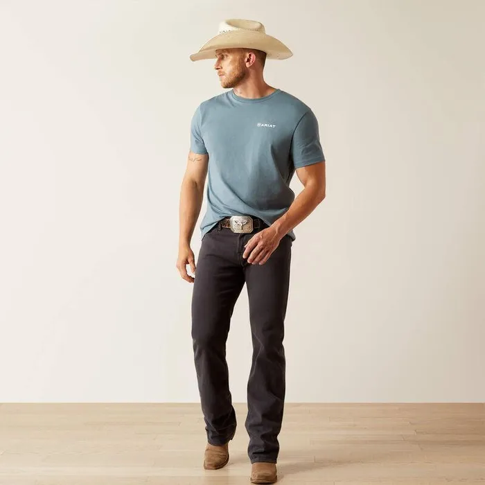 Men TShirts and Polos Ariat Ariat Eagle Rock TShirt Light Denim Men TShirts and Polos Ariat Ariat Eagle Rock TShirt Light Denim