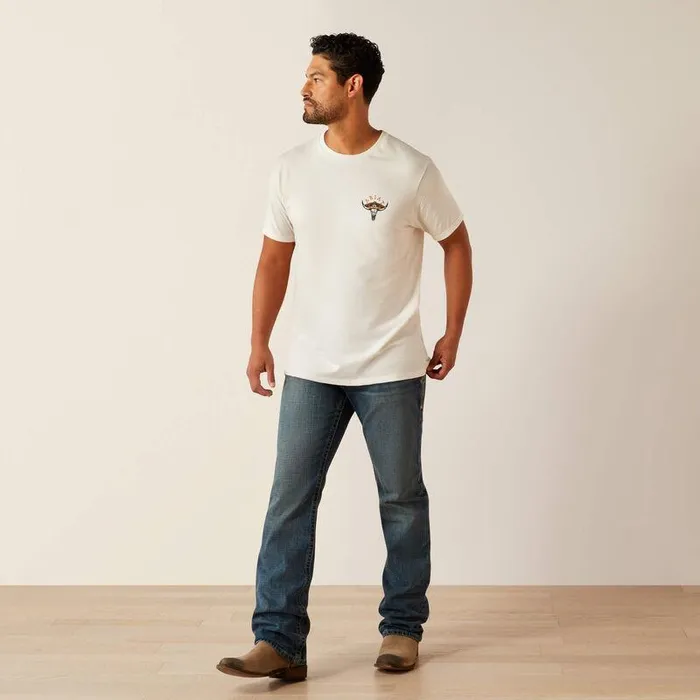 Men TShirts and Polos Ariat Ariat Mexicali TShirt Antique White Men TShirts and Polos Ariat Ariat Mexicali TShirt Antique White