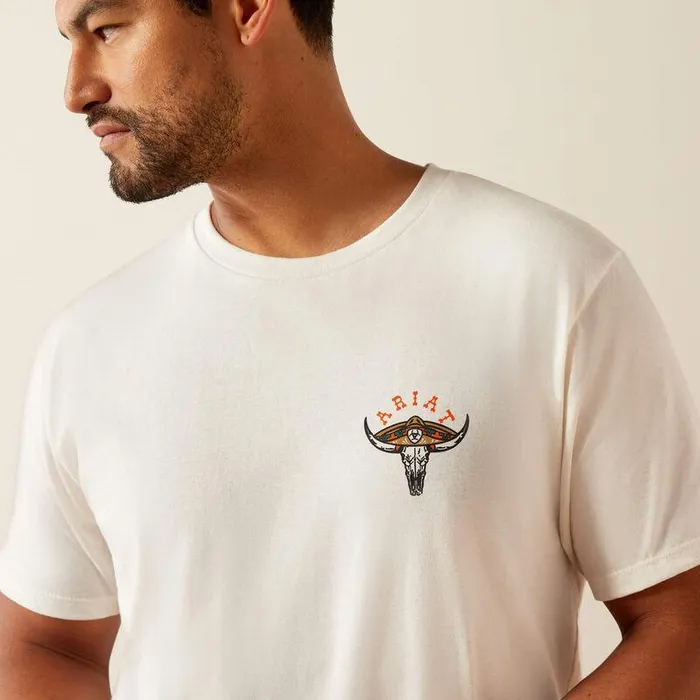 Men TShirts and Polos Ariat Ariat Mexicali TShirt Antique White Men TShirts and Polos Ariat Ariat Mexicali TShirt Antique White