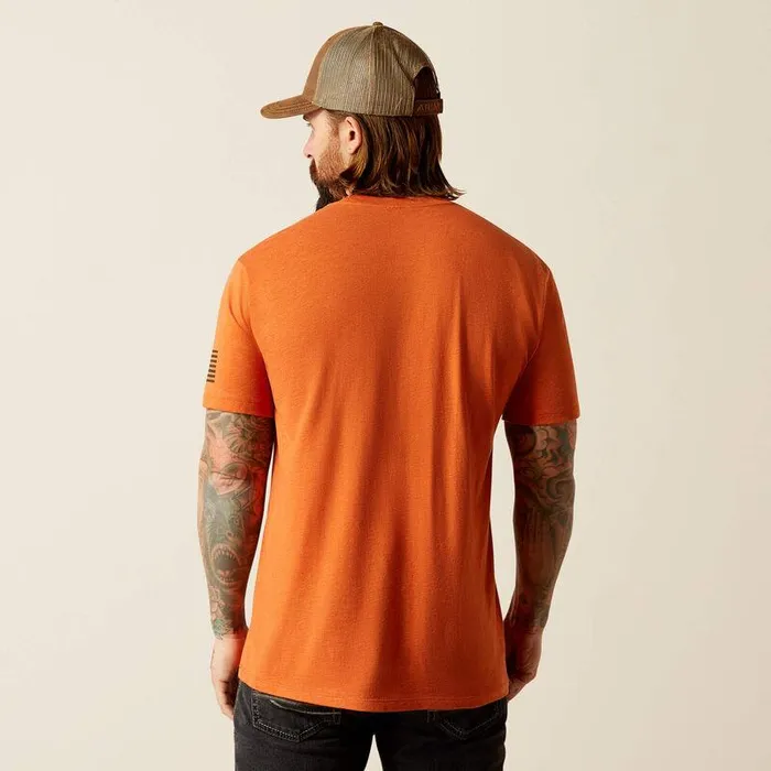 Men TShirts and Polos Ariat Ariat Shield Flag TShirt Adobe Heather Men TShirts and Polos Ariat Ariat Shield Flag TShirt Adobe Heather