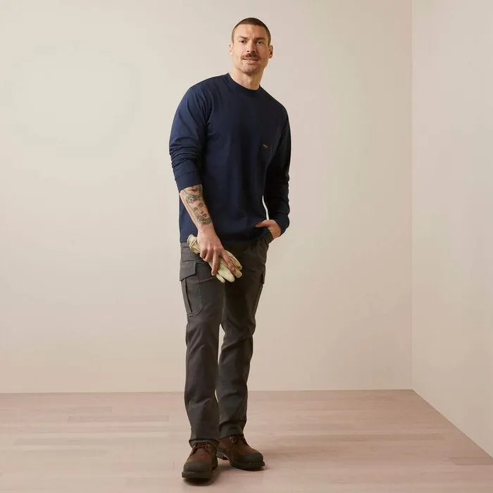 Men TShirts and Polos Ariat Rebar Cotton Strong Stacking Dimes Navy Men TShirts and Polos Ariat Rebar Cotton Strong Stacking Dimes Navy