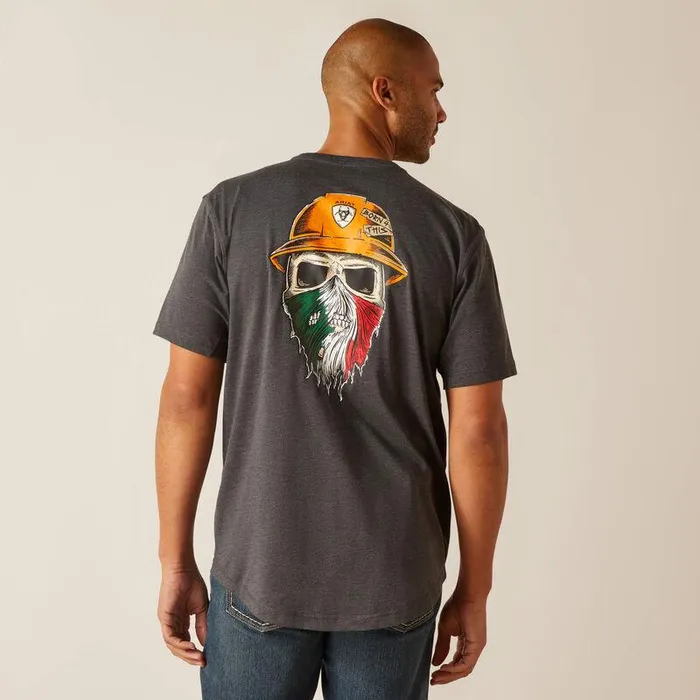 Men TShirts and Polos Ariat Rebar Workman Born For This TShirt Charcoalmexico