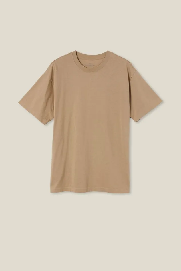 Men Tees and Tanks Cotton On Organic Loose Fit TShirt Gravel Stone