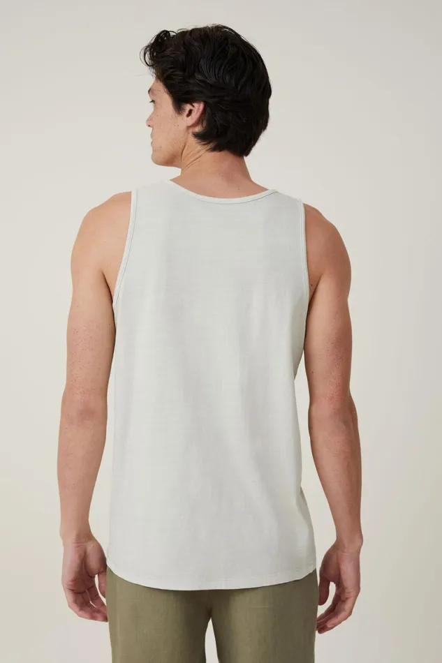 Men Tees and Tanks Cotton On Organic Tank Ivory