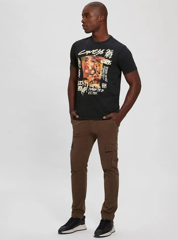 Men Tees and Tanks GUESS Black Allure Graphic Tshirt Men Tees and Tanks GUESS Black Allure Graphic Tshirt