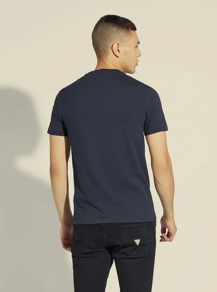 Men Tees and Tanks GUESS Blue Labyrinth Logo Tshirt Men Tees and Tanks GUESS Blue Labyrinth Logo Tshirt