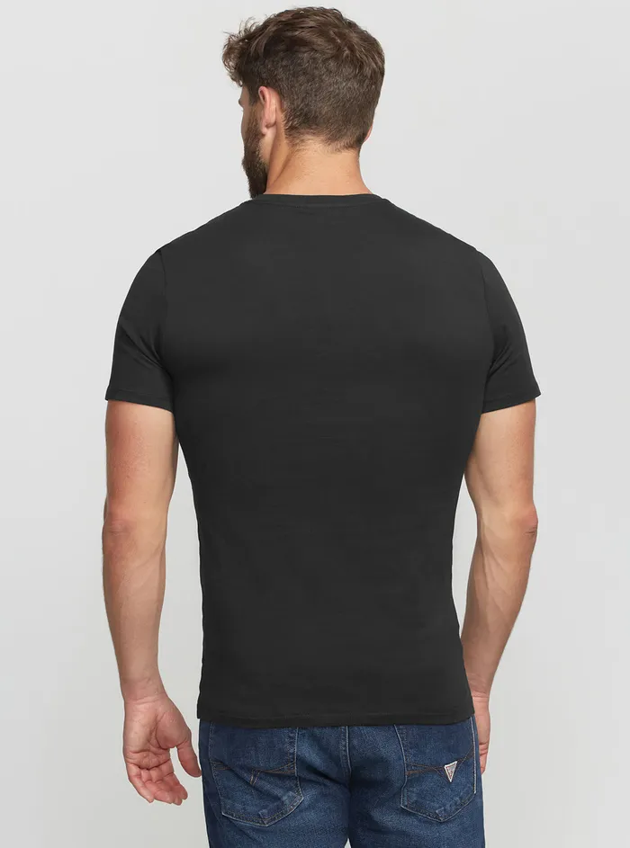 Men Tees and Tanks GUESS Eco Black Original Logo Tshirt