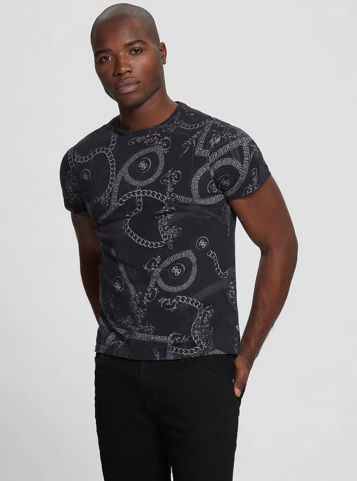 Men Tees and Tanks GUESS Eco Black Tonal Quattro G Tshirt
