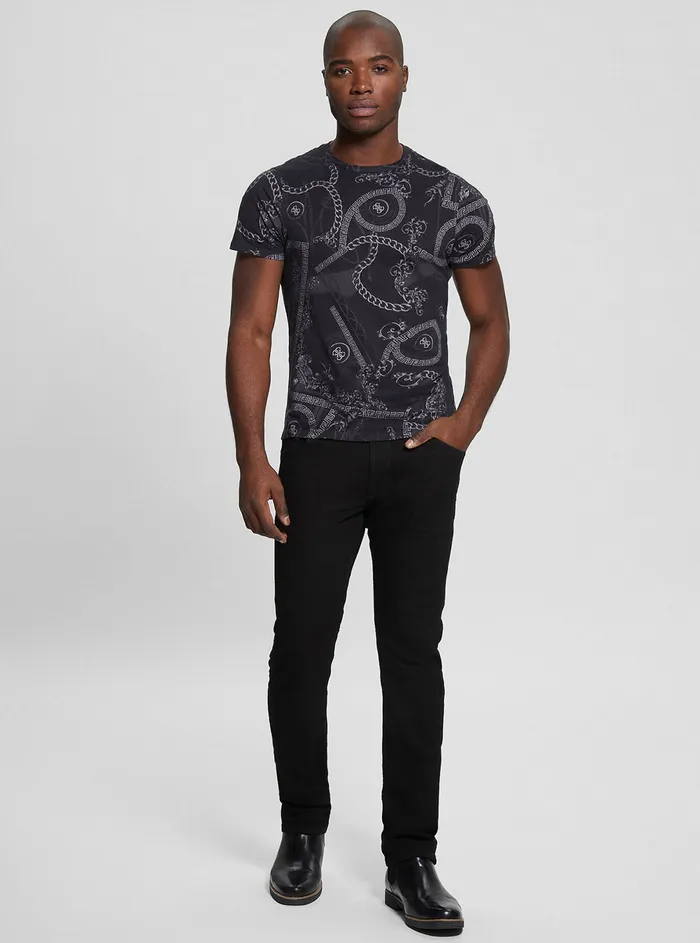 Men Tees and Tanks GUESS Eco Black Tonal Quattro G Tshirt